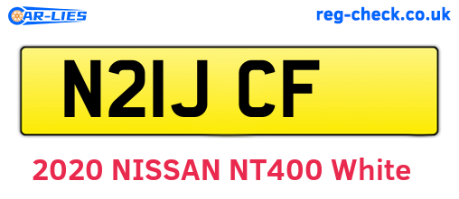 N21JCF are the vehicle registration plates.