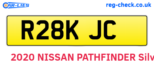 R28KJC are the vehicle registration plates.