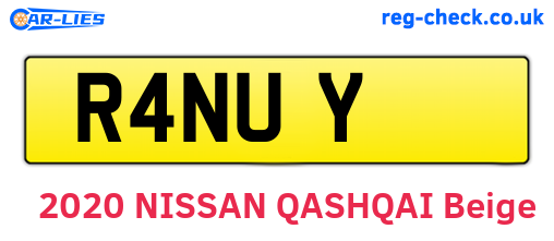 R4NUY are the vehicle registration plates.