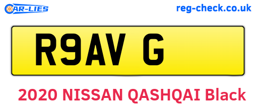 R9AVG are the vehicle registration plates.