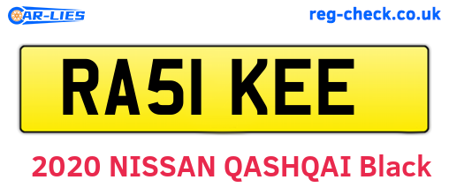 RA51KEE are the vehicle registration plates.