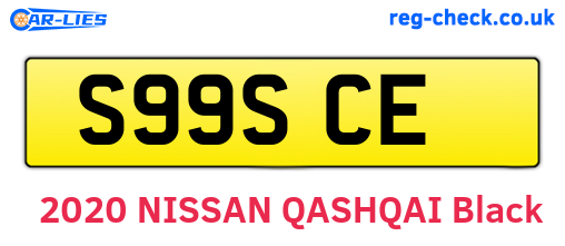 S99SCE are the vehicle registration plates.