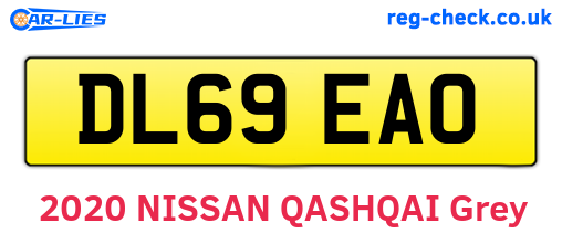 DL69EAO are the vehicle registration plates.
