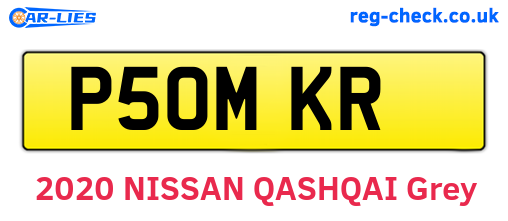 P50MKR are the vehicle registration plates.