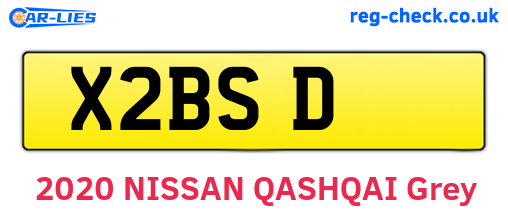 X2BSD are the vehicle registration plates.