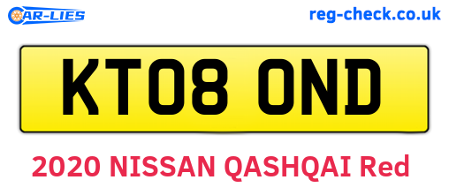 KT08OND are the vehicle registration plates.