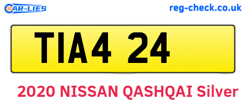 TIA424 are the vehicle registration plates.