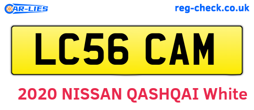 LC56CAM are the vehicle registration plates.