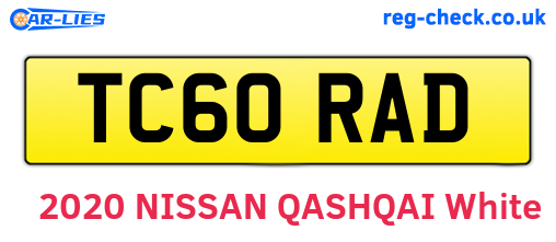 TC60RAD are the vehicle registration plates.
