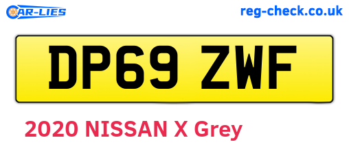 DP69ZWF are the vehicle registration plates.