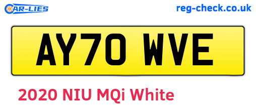 AY70WVE are the vehicle registration plates.