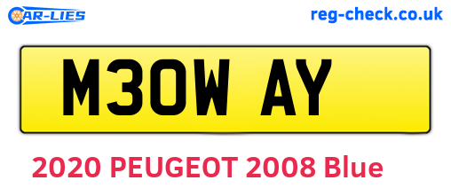 M30WAY are the vehicle registration plates.