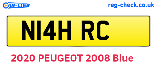 N14HRC are the vehicle registration plates.