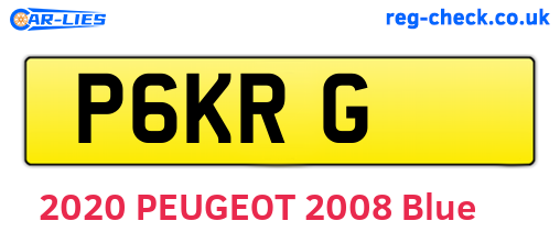 P6KRG are the vehicle registration plates.