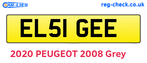 EL51GEE are the vehicle registration plates.