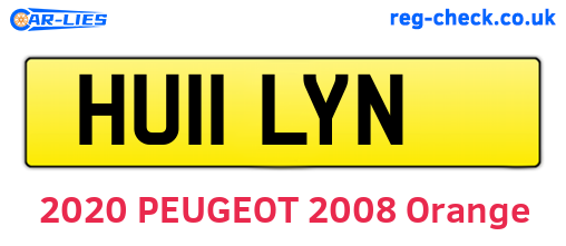 HU11LYN are the vehicle registration plates.