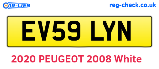 EV59LYN are the vehicle registration plates.