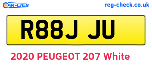 R88JJU are the vehicle registration plates.