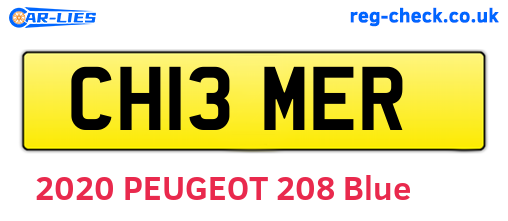 CH13MER are the vehicle registration plates.