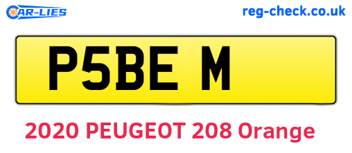 P5BEM are the vehicle registration plates.