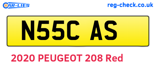 N55CAS are the vehicle registration plates.