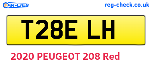 T28ELH are the vehicle registration plates.
