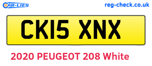 CK15XNX are the vehicle registration plates.