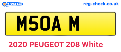 M5OAM are the vehicle registration plates.
