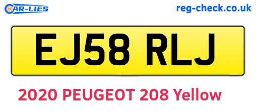 EJ58RLJ are the vehicle registration plates.