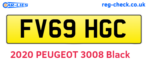 FV69HGC are the vehicle registration plates.