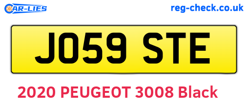 JO59STE are the vehicle registration plates.