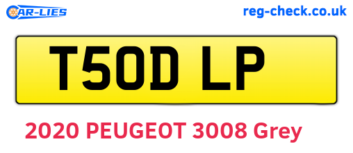 T50DLP are the vehicle registration plates.