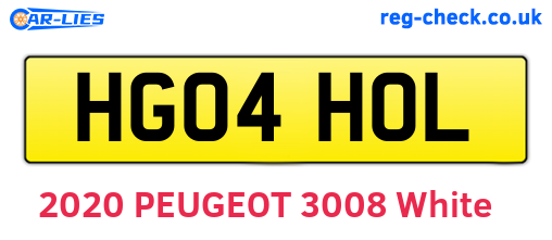 HG04HOL are the vehicle registration plates.