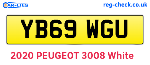 YB69WGU are the vehicle registration plates.