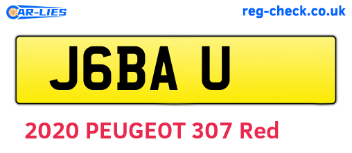 J6BAU are the vehicle registration plates.