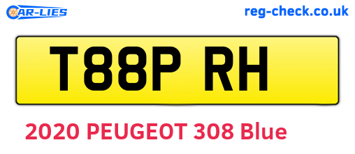T88PRH are the vehicle registration plates.