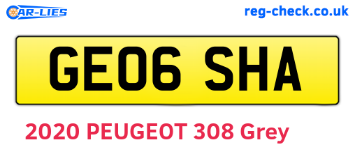GE06SHA are the vehicle registration plates.