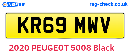 KR69MWV are the vehicle registration plates.