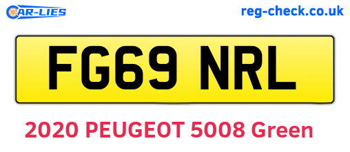 FG69NRL are the vehicle registration plates.