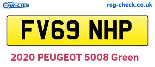 FV69NHP are the vehicle registration plates.