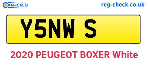 Y5NWS are the vehicle registration plates.