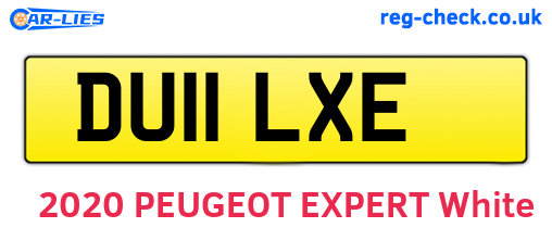 DU11LXE are the vehicle registration plates.