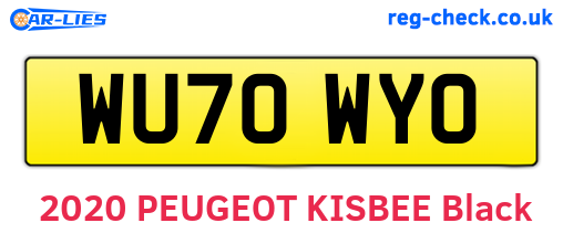 WU70WYO are the vehicle registration plates.