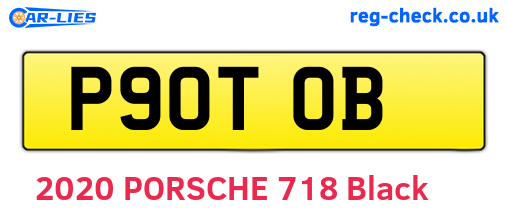 P90TOB are the vehicle registration plates.
