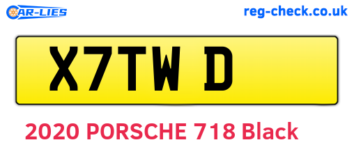 X7TWD are the vehicle registration plates.