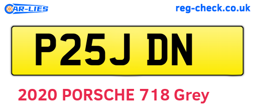 P25JDN are the vehicle registration plates.