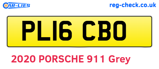 PL16CBO are the vehicle registration plates.