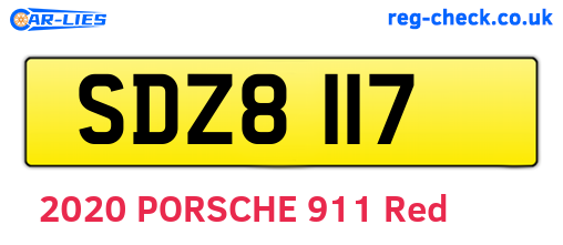 SDZ8117 are the vehicle registration plates.