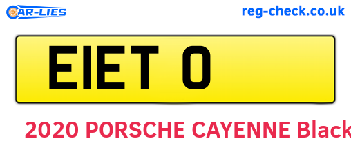 E1ETO are the vehicle registration plates.