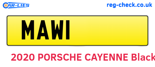 MAW1 are the vehicle registration plates.